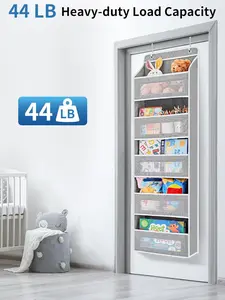 [4-Tier Storage Box] 4-Tier Door Storage Box, Hanging Door Storage Box with 4 Large Capacity Pockets | Anti-tilt 44 Pound Load Back Of Door Storage Box for Bedroom, Bathroom, Pantry, Youngsters's Room Storage And Collection Use