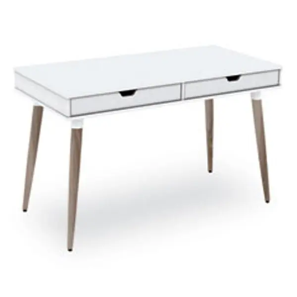 Alera Scandinavian ALEWSS4824WB 47.24 x 23.62 x 29.53 in. Writing Desk - White & Beigewood