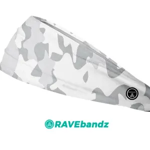 RAVEbandz The Pro - Wide Stretch Headband (Defender - White)