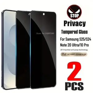 2Pcs Anti-spy Tempered Glass for Samsung Galaxy Note 20 Ultra Note 10Plus/10Pro Privacy Protector Film S23 S24 S25 Ultra S22 S21