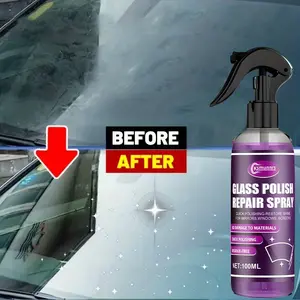 100ML Glass Cleaning Polish Spray, Rainproof Coating for Car Windshield, Mirrors, and Glass, Long-Lasting Protection, Clear Vision, Safe Driving