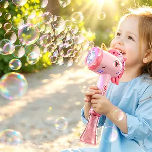 Magical Unicorn Bubble Wand machine 2026 Summer Must-Have Automatic One-Button Easy Use Portable Toy for Kids Outdoor Party Gift