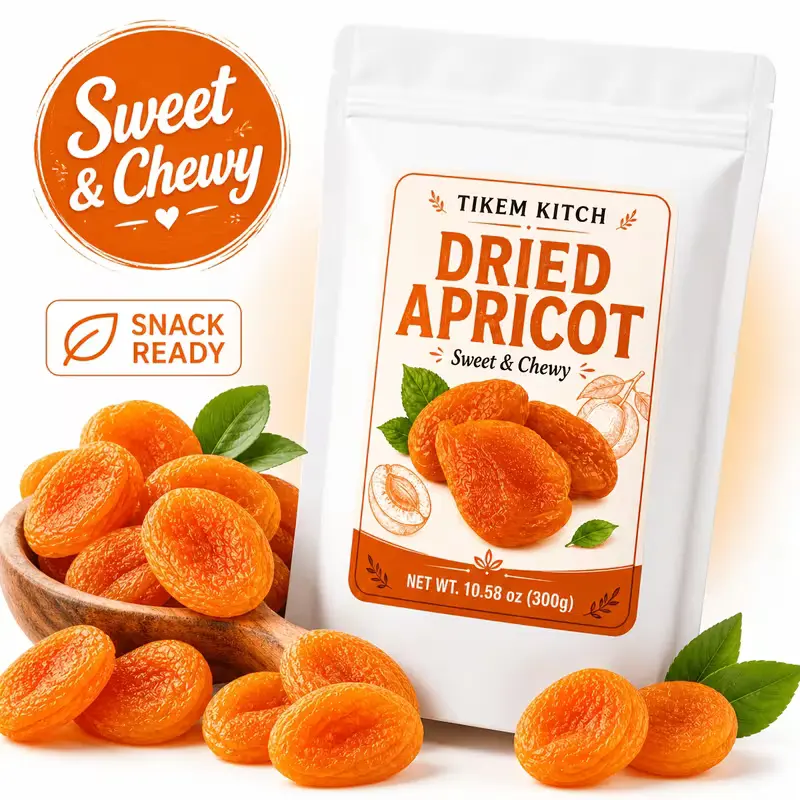10.58 oz / 300g Dried Apricot Pieces, Soft & Chewy Fruit Snack for Pantry, Office, Travel, Baking, Oatmeal, Yogurt and Trail Mix