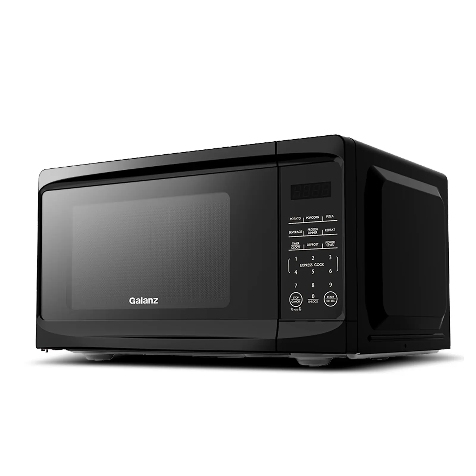 Galanz 0.7 Cu. Ft. Countertop Microwave Oven, 700W Compact Microwave with 6 One-Touch Cooking Menus, 10 Power Levels, LED Display, Child Lock, Defrost, Express Cook & Glass Turntable, Black, for Apartments, Dorm Rooms, Home Offices and Small Kitchens