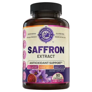 Premium Pure Saffron Supplement for Energy and Mood - Supports Focus, Memory, Digestion, Vision, Eye, Skin and Brain Health. Natural, Gluten-Free and GMO-Free - NSF Certified - Healthcare, Dietary