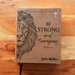 Personalized NIV Journal the Word Bible – Double Column Brown | Lion Be Strong