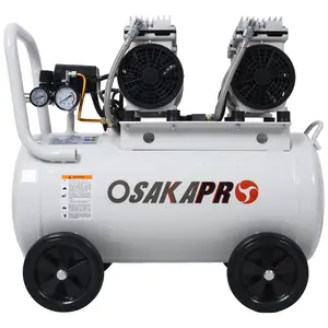 Hardware 2.5 HP Ultra Quiet Air Compressor 13 Gallon, Oil-Free, Electric Shop Air Compressor Portable,Lightweight with Wheels, 70 dBA Noise Level, with Automatic Drain Valve,Light Gray