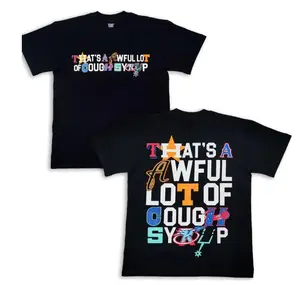Women's "That's an Awful Lot of Cough Syrup" Graphic T-Shirt, 100% Cotton Streetwear Short Sleeve, Hip-Hop Casual Summer Shirts for Women, Graphic T Shirts