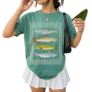 Comfort Colors Trout Fish TShirt, Vintage Trout T-Shirt, Retro Fish Tee, Outdoor Fishing TShirt, Fly Fishing Rainbow Trout T-Shirt - TrendWear USA