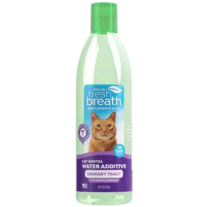 TropiClean Fresh Breath Dental Water Additive + Urinary Tract Support for Cats