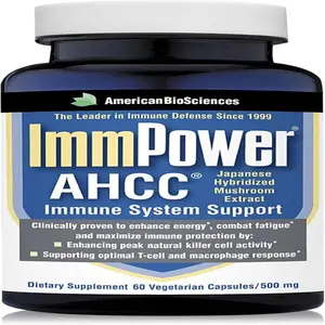 AmericanBioSciences 500mg - Herbal Mushroom Supplement for Strong Immune Defense - 60 Veggie Capsules - Non-GMO Gluten-Free Vegan Friendly