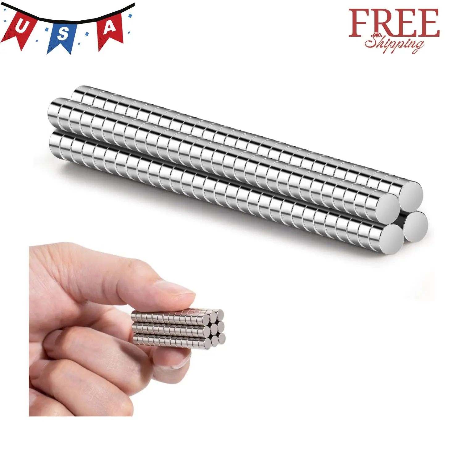 60 pcs Small Magnets, Round Mini Magnet Multi-Use 5mm x 3mm(DxH)
