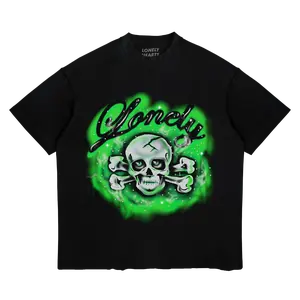 Crossbones Cropped Premium Rhinestone T-Shirt