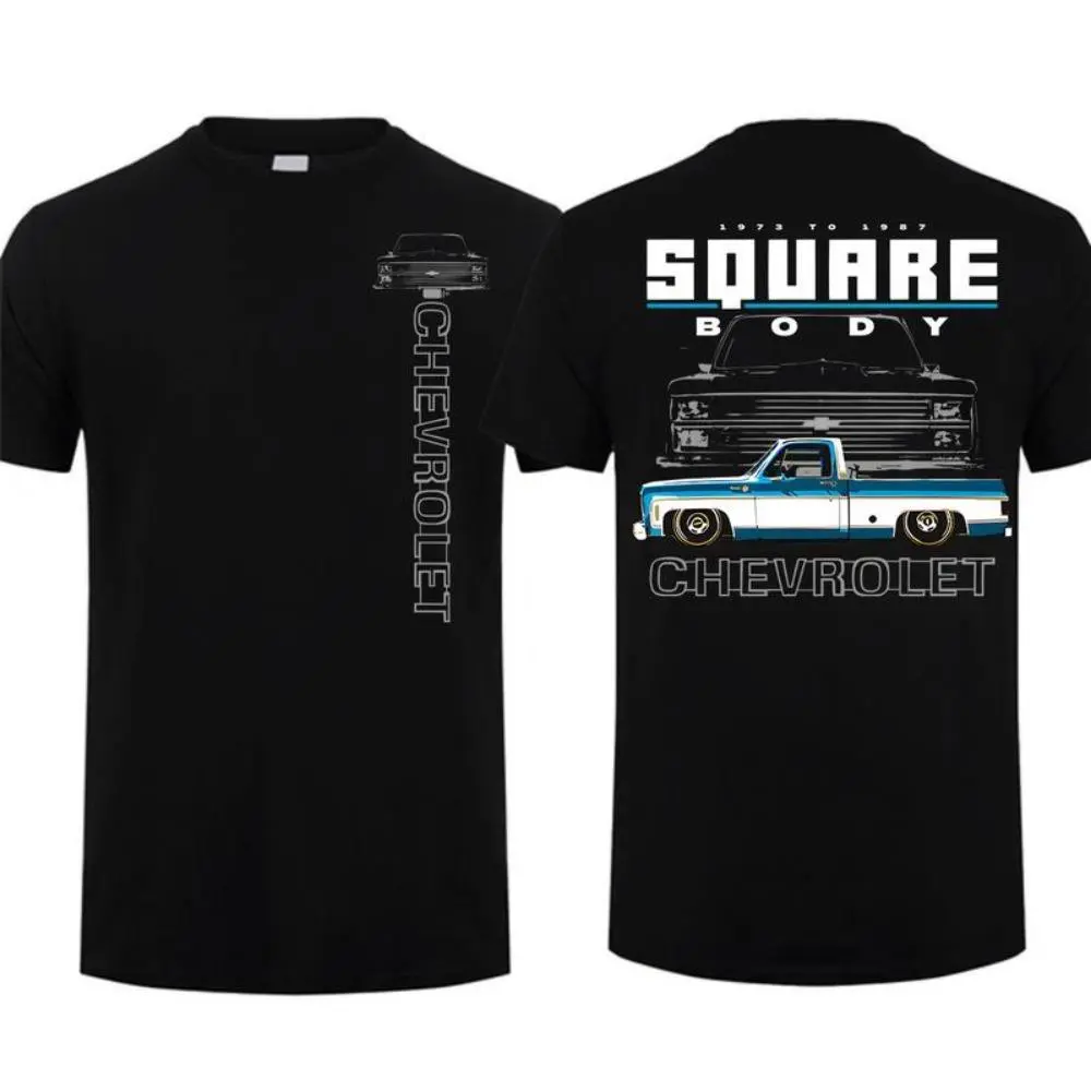 Retro Squarebody Chevrolet Trucks Grey T-shirt TruckLover Chevy Gang Tee Gift for Him Classic Menswear Top