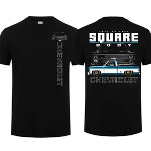 Retro Squarebody Chevrolet Trucks Grey T-shirt TruckLover Chevy Gang Tee Gift for Him Classic Menswear Top