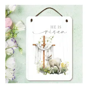 Courtside Market He is Risen 12x16 Artboard with Twine
