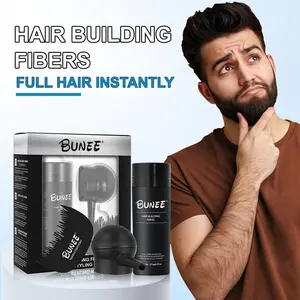 BUNEE Men's 3-in-1 Hair Building Fiber Powder | Instant Thickening & Volumizing | Spray Nozzle Design | Achieve Any Style | Volumizing Styling Powder for Men