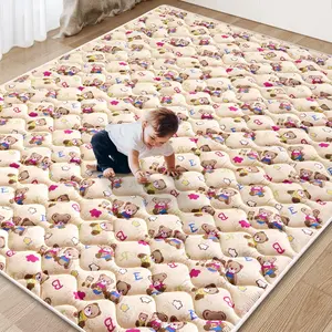 Extra Large Foldable Baby Play Mat - 71" x 59" Premium Thick Foam, Machine Washable, Anti-Slip Silicone Dots, Soft Cushioning Mat for Babies, Ideal for Playpens