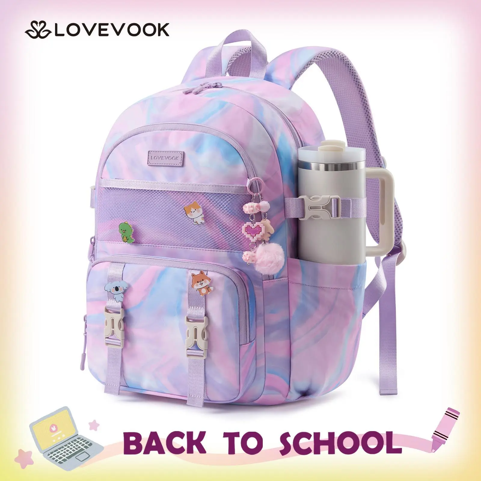 LOVEVOOK School Bookbag for Girls Boys