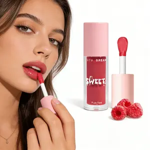 Christmas & Halloween Fruity Shine Lip Oil – Moisturizing Gloss with Hydrating Plump Effect, Waterproof, Long-Lasting, Non-Sticky, Easy to Apply, Sweet Raspberry Scent, Unisex Certified Lip Care for Daily & Party Makeup