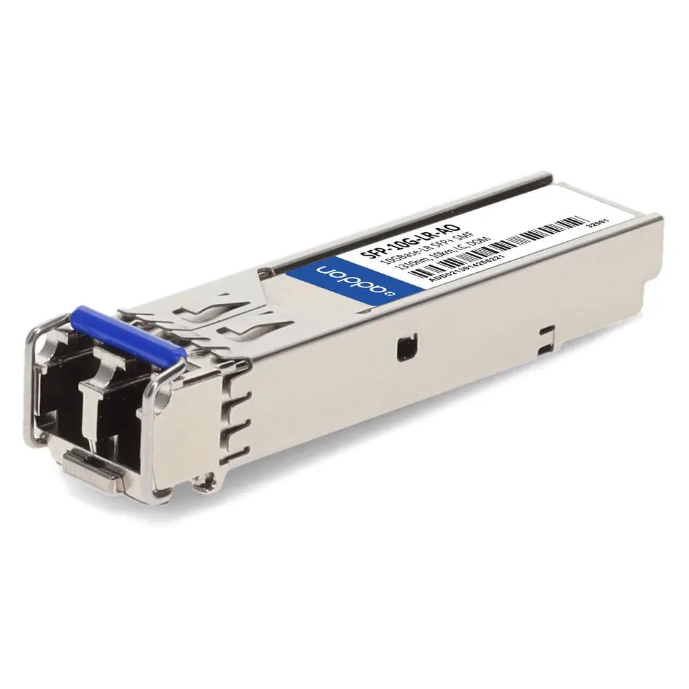 Cisco SFP-10G-LR Compatible TAA 10GBase-LR SFP+ Optical Transceiver, SMF, 1310nm, 10km, LC Connector, DOM Support, for Network Optical Links, Compact Form