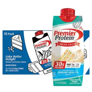 Premier Protein 30g High Protein Shake, Cake Batter Delight 11 fl. oz., 15 pk. protein shakes
