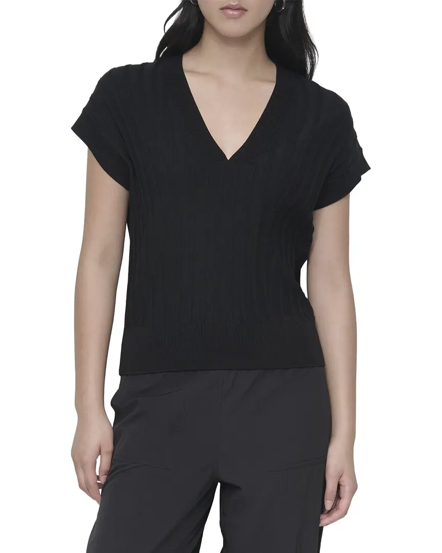 DKNY Rib V-Neck Sweater