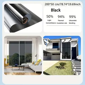 Office & Home Insulated Window Film Roll, Privacy Protection, Sunshade, Easy Stick Pet Film, 2mm Thick Modern Design, Durable Adhesive