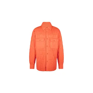 QUILTED LOGO OVER SHIRT Casual Button-Down "Orange" MSL011_665