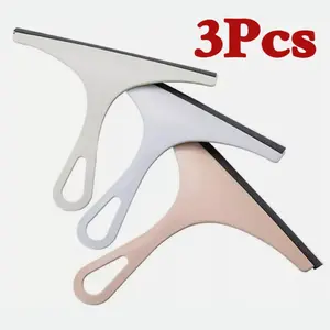 3pack Household Glass Squeegee For Dual-Sided Cleaning, Easy To Use，A Professional Tool For Window Glass Cleaning， Window Wiper Cleaner Squeegee Shower Screen Mirror Home Blade Brush
