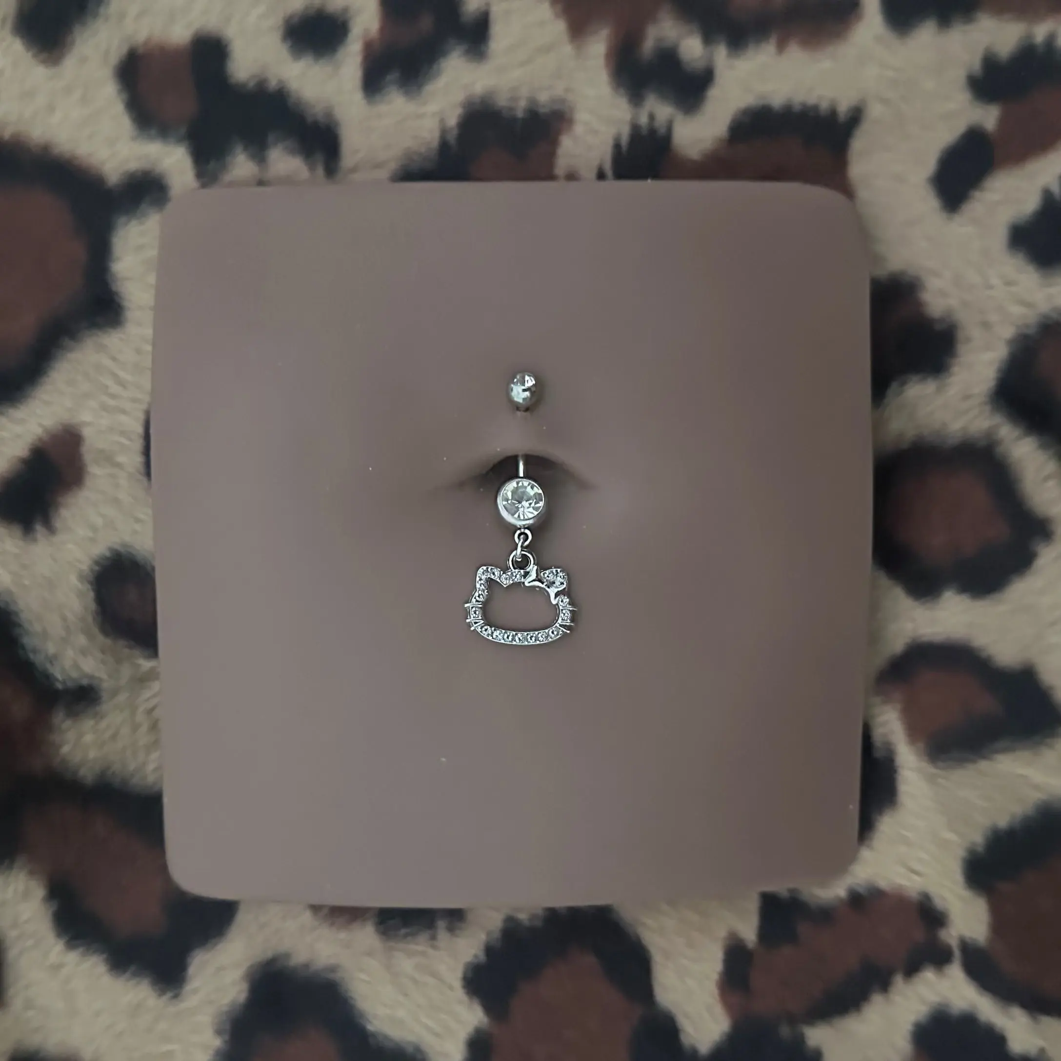 Clear HK Belly Piercing