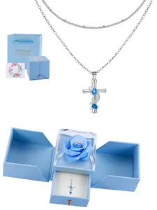 Ocean Series Cross Pendant Necklace - Turtle and Star Pendant, Double Chain Stacking&Silver Clavicle Chain, Suitable for Daily Wear as a Birthday or Christmas Gift for Girlfriend or Good Friends, Charm Necklaces
