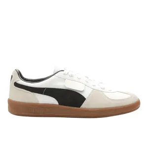 PUMA Mens Palermo Leather Lace Up Sneakers Shoes Casual - Off White, White