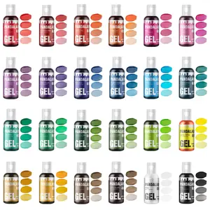 Gel Food Coloring Set 24 Colors, Highly Concentrated Food Grade Dye for Baking, Cake, Cookie, Fondant, Icing, Frosting, Macaron Decorating, 20ml Bottles Total 16.23 fl oz
