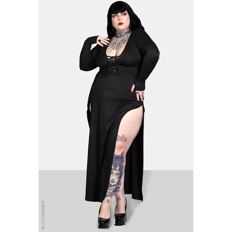 princess polly baby blue dress Wednesday Morticia Addams Gothic Cosplay Costume - Halloween Costume