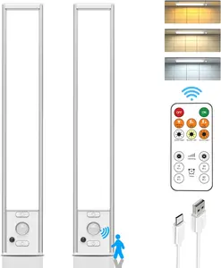 9" Under Cabinet Lights Wireless, Motion Sensor Light Indoor with Remote, LED Rechargeable Closet Light, 3 Color Temps, Dimmable, Magnetic, Under Counter Lights for Kitchen, Stairs, Pantry, Hallway