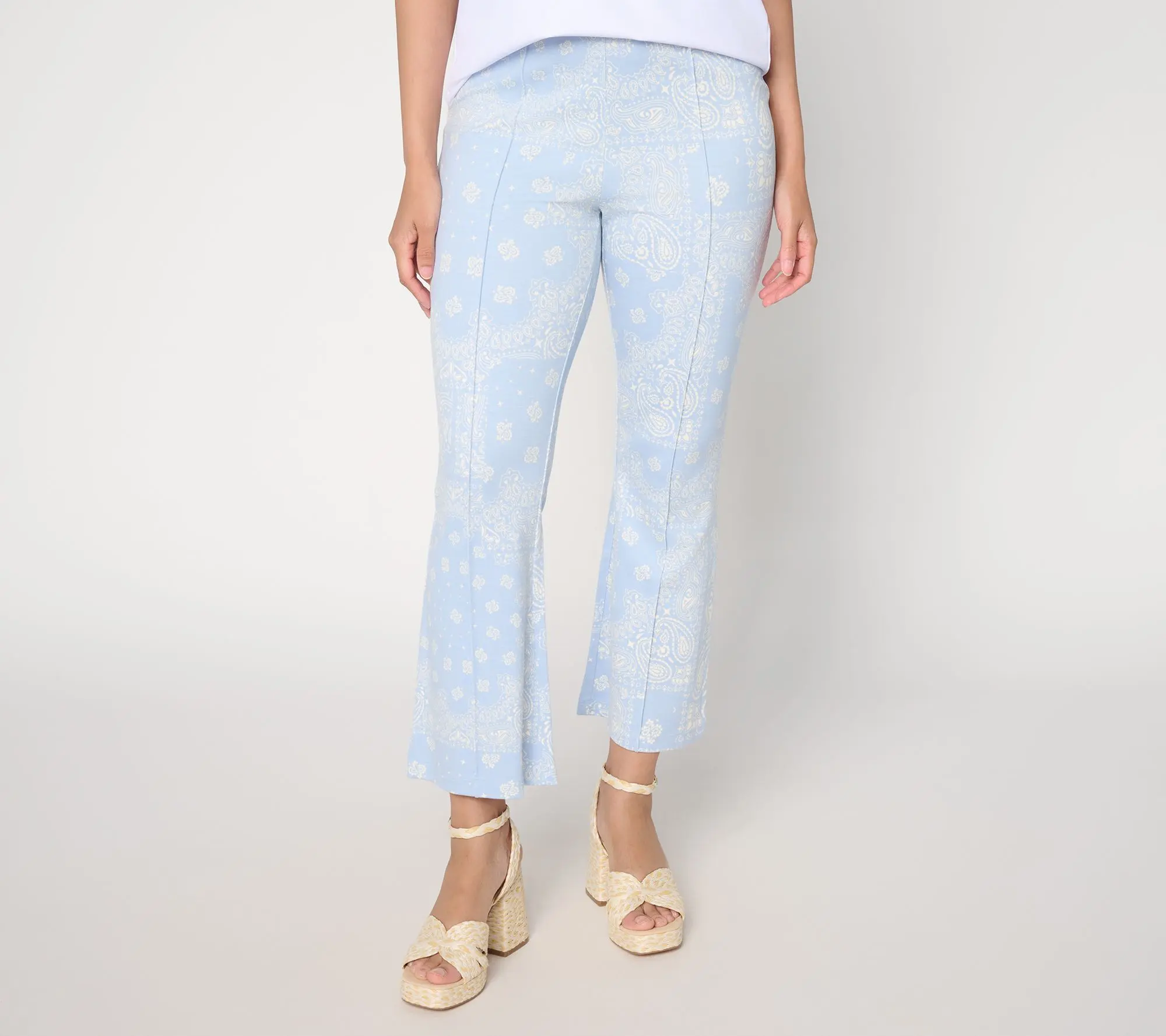 Peace Love World Regular Printed Cropped Length Pull On Pants