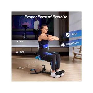 MERACH MERACH Deep Squat Machine, Adjustable Glutes Trainer Machine, Core Leg Push Up Workout Machine For Home Gym