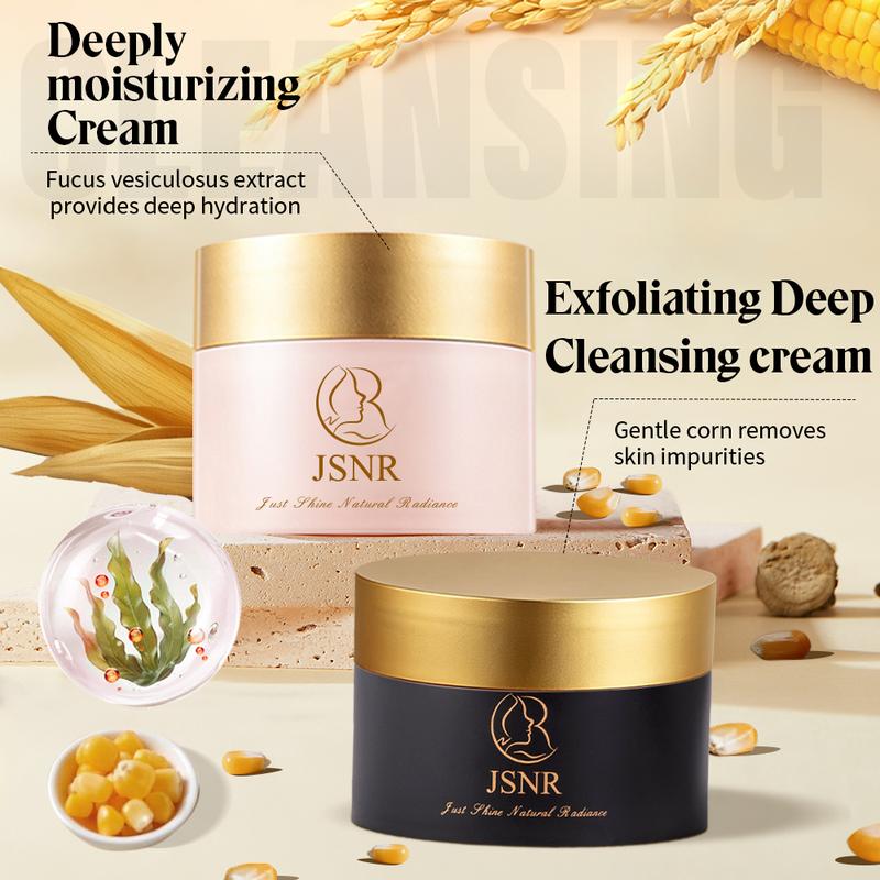 [JSNR Official]  Glow Corn Enzyme Ampoule Duo  Deep Clean, Brightening & Moisturizing Serums | Gentle Face & Body Blackhead Remover- Suitable for All Skin Types Cleansing Exfoliant- empties  , Exfoliation  Moisturizer   100ml