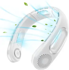 Neck Fan, Hands Free Bladeless Neck Fans Portable Rechargeable, 360° Cooling Neck Fan, 4 Speeds, Quiet, 5200 mAh Battery Operated USB Wearable Personal Fan Gifts for Women, Travel, Outdoor