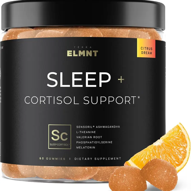 Extra Strength Sleep Gummies | Extended-Release Melatonin + Magnesium, L-Theanine & Sensoril Ashwagandha | Restful Sleep & Nighttime Relaxation Support | TERRA ELMNT