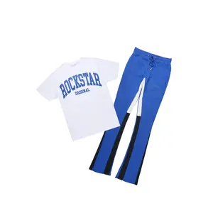 Rayray White/Royal Blue T-Shirt/Relaxed Track Set