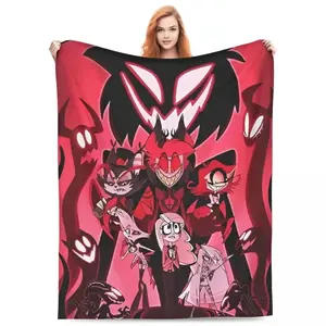 Funny Comfy Polyester Blanket VOX H-Hazbin Hotel Alastor Game Warm Soft Blanket Travel Office Plush Bedding Throws Fluffy Couch Bed Flannel Bedspread  The Ultimate Christmas Present