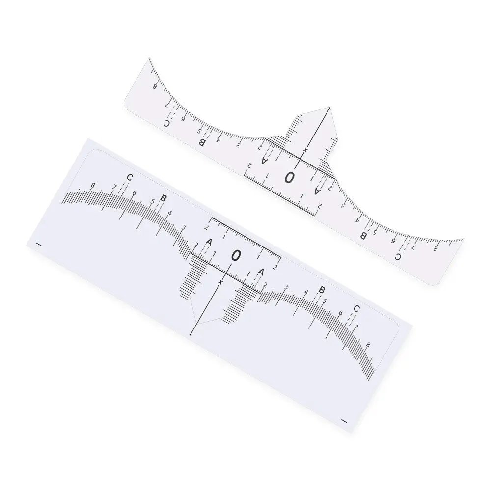 10 Disposable Eyebrow Design Rulers, Eyebrow Ruler, Microblading Brow Shaping Trimming Templates, Transparent Self-Adhesive Brow Shape Tools