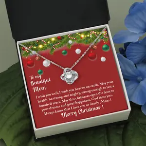 Beautiful Mom Love Knot Necklace  A Timeless Classic