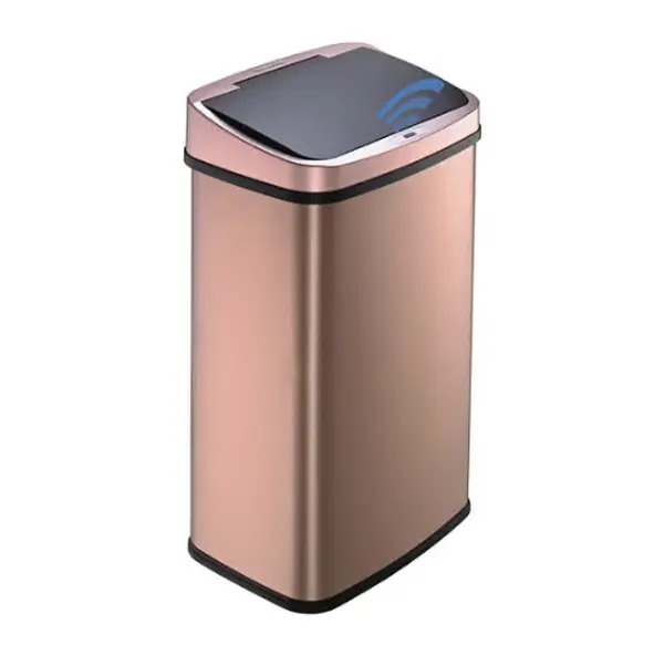 Nine Stars Automatic Kitchen Trash Can, 13.2 Gallon Stainless Steel, Motion Sensor, Soft Close Lid Garbage Bin