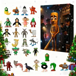 24-Day Sahur Countdown Calendar with Collectible Characters, Large Dutch/netherlands Folk Art Calendar, Christmas & Ramadan Holiday Tracker