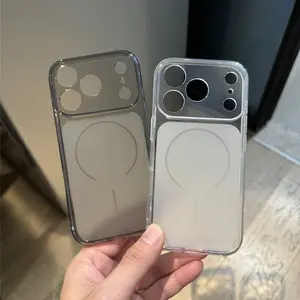 Jiazixiu couple transparent case, compatible with iPhone 17 protective cover, frosted Apple 17 Pro silicone case, 17 Air minimalist style, 16 Pro Max soft case, 15 full-coverage lens, 14 straight edge, 15 Pro (personalized/unique style)