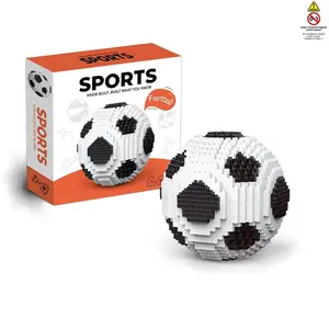 850pcs Micro Building Blocks Football Model - DIY 3D Soccer Ball Puzzle Toy, Educational Assembly Kit, Creative Sports Decor & Perfect Gift for Soccer Fans, Kids & Adults