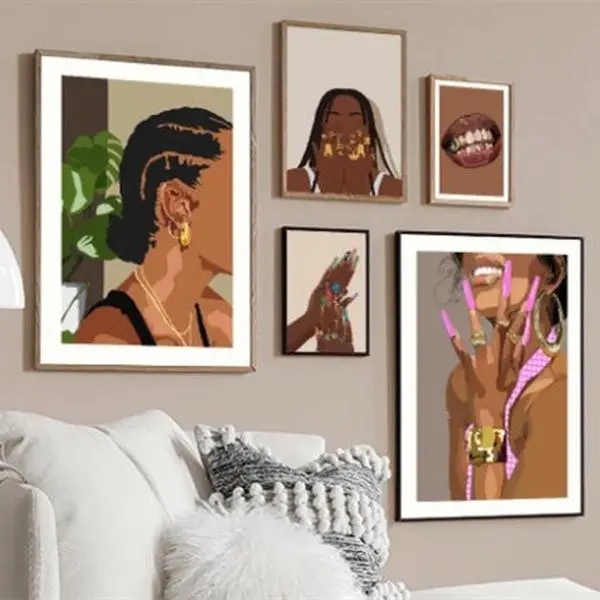 Painted Core Spray Painting Hanging Canvas Painting